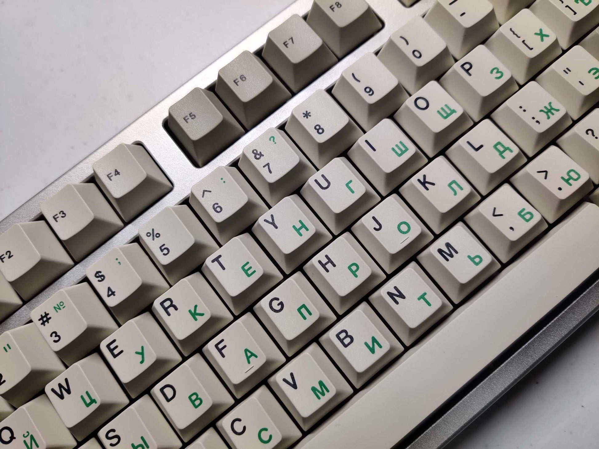 21KB Cyrillic Keycap Set PBT Dye Sub