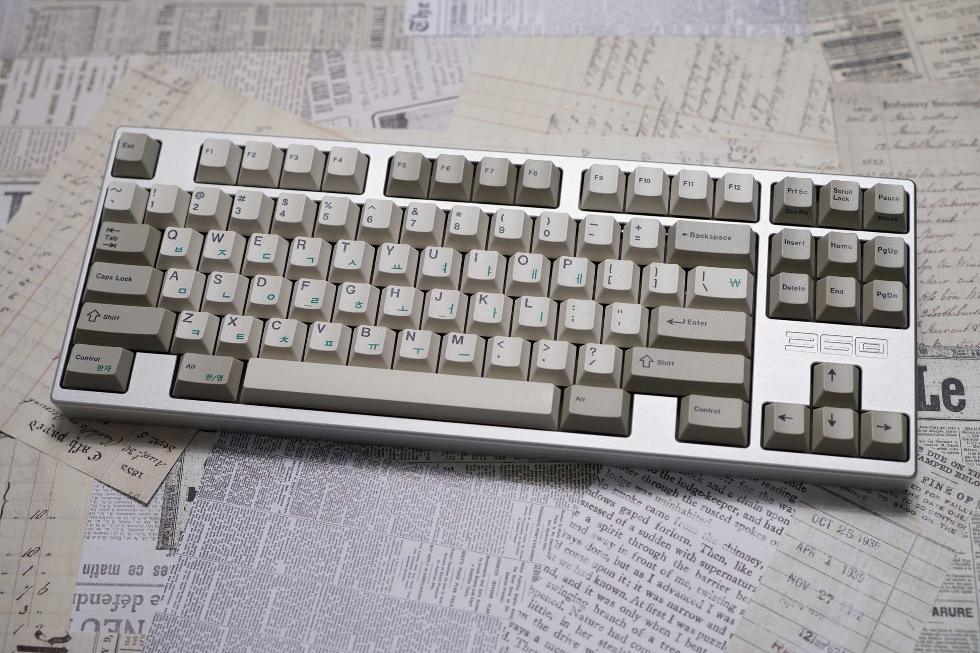 21KB Korean Hangul Classic Retro Beige Keycap Set