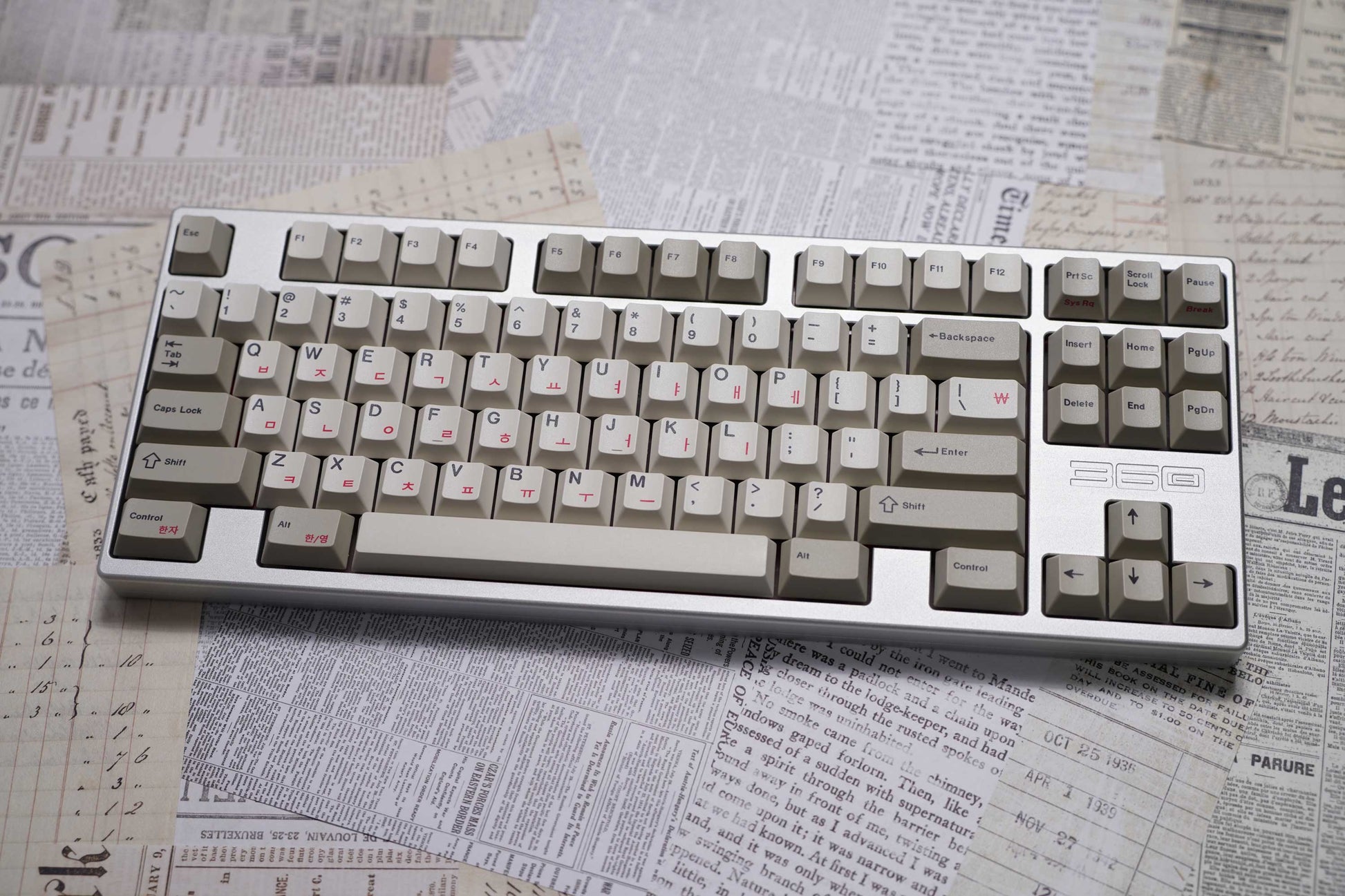 21KB Korean Hangul Classic Retro Beige Keycap Set