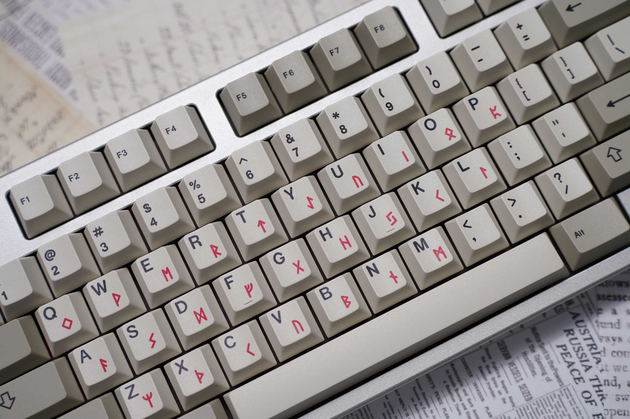 21KB Runic Classic Retro Beige Keycap Set