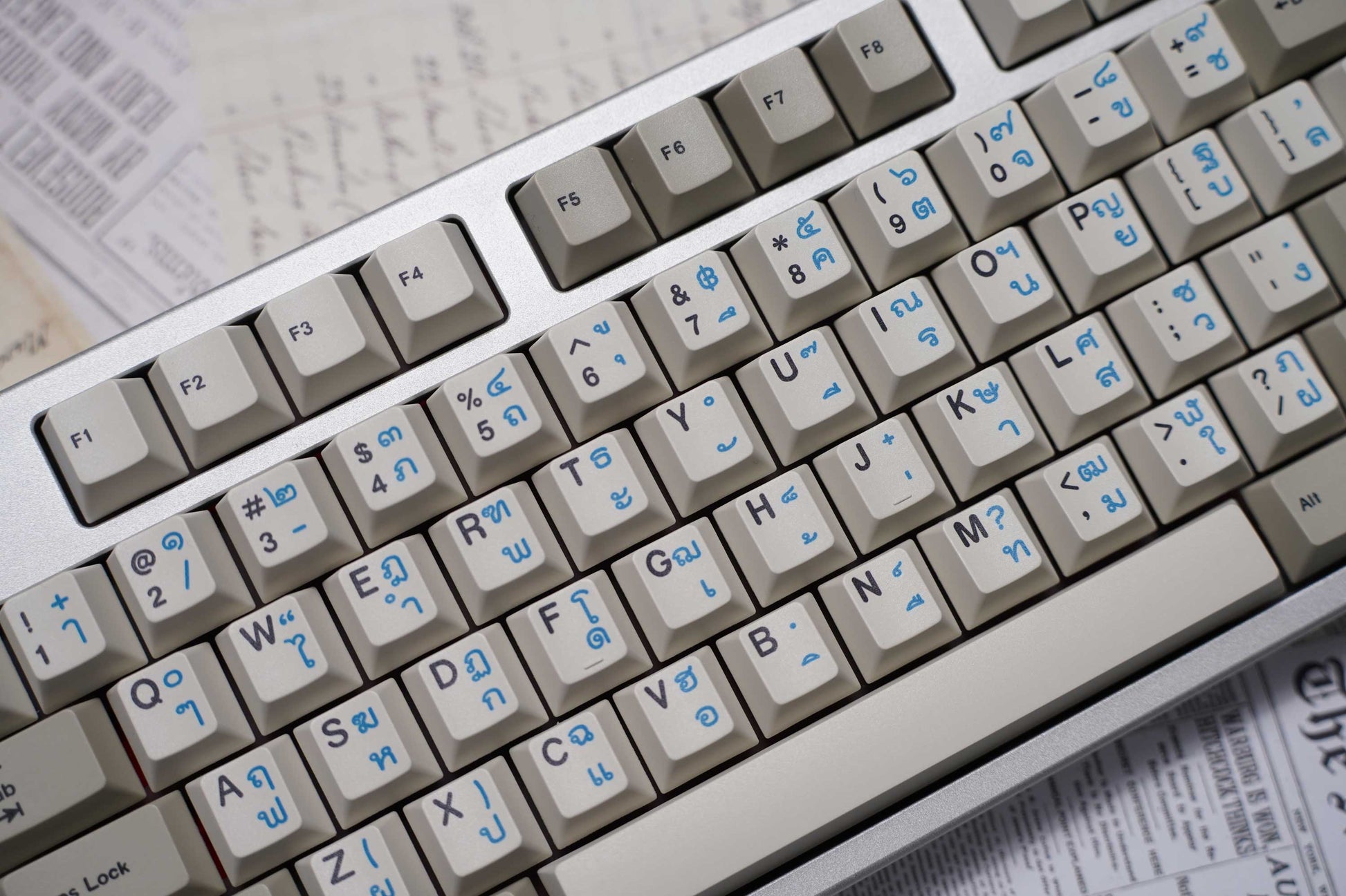 21KB Thai Classic Retro Beige Keycap Set