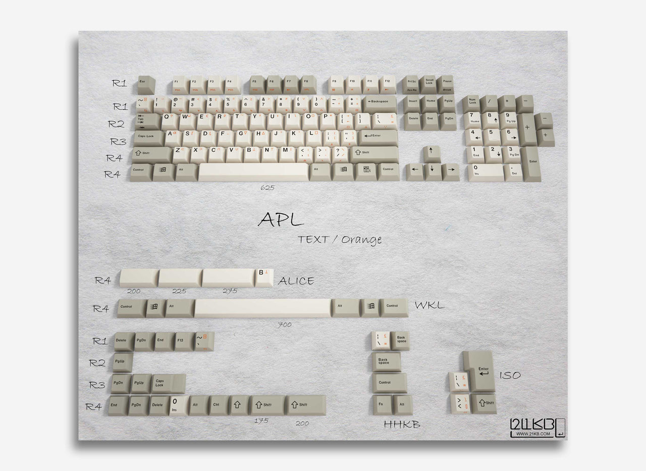 21KB APL Classic Retro Beige Keycap Set