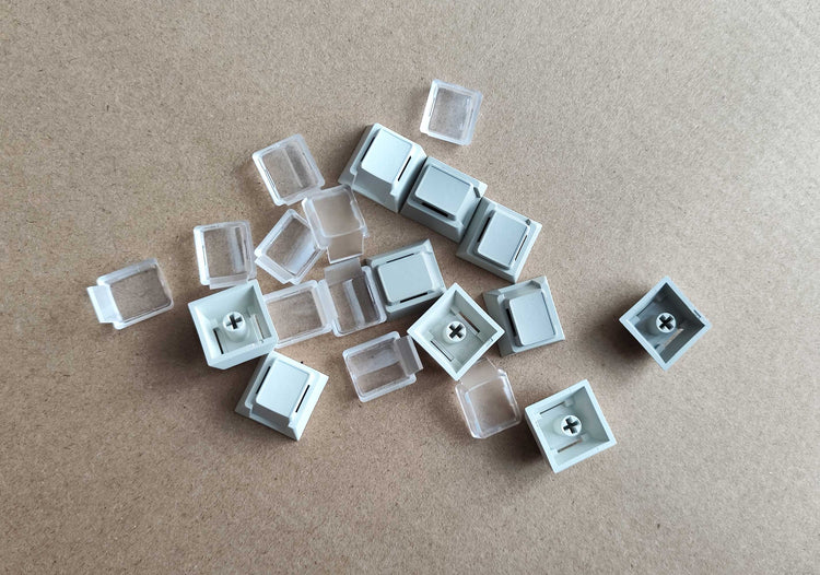 Classic, Retro, Beige Keycaps for Mechanical Keyboards - 21KB