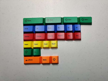 21KB RGBY Keycaps PBT Dye Sub