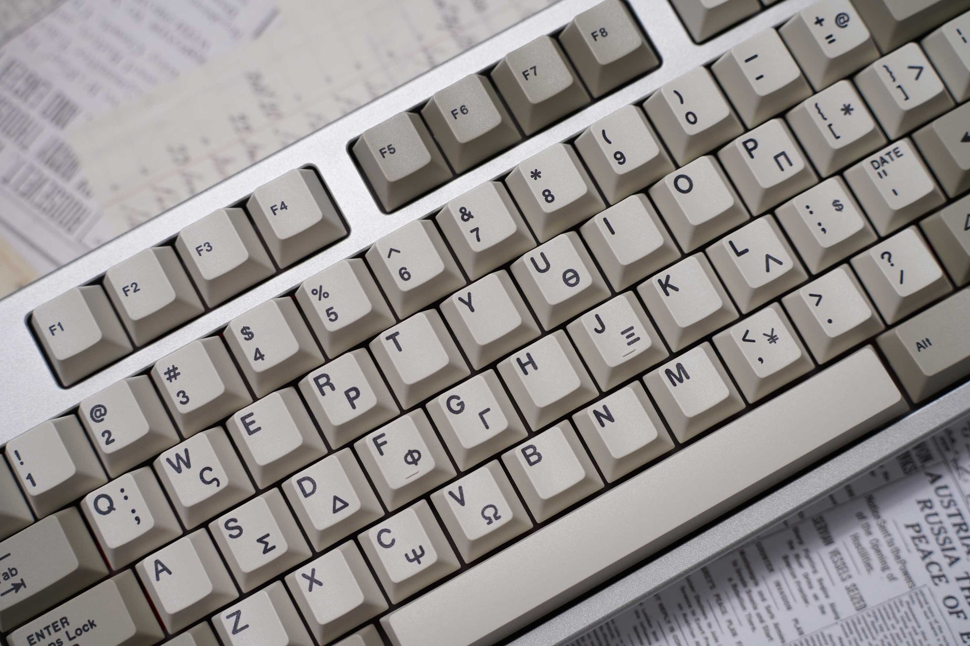 21KB Desko Greek Classic Retro Beige Keycap Set