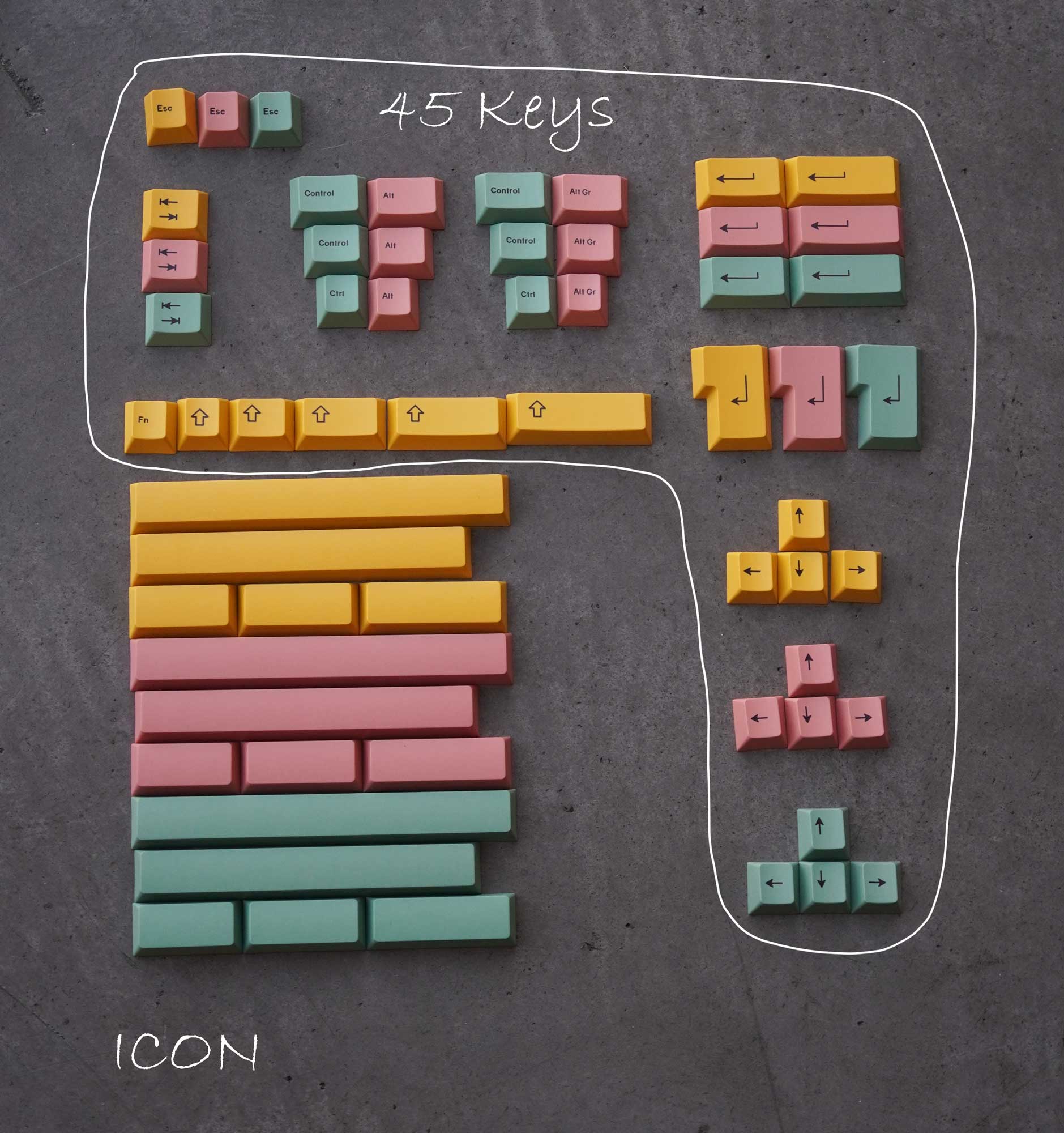 21KB Mint9009 Addon Keycap Set