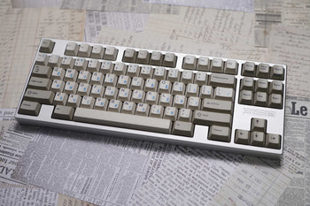 21KB Narrow Cyrillic Classic Retro Beige Keycap Set