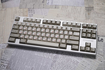 21KB Narrow Cyrillic Classic Retro Beige Keycap Set